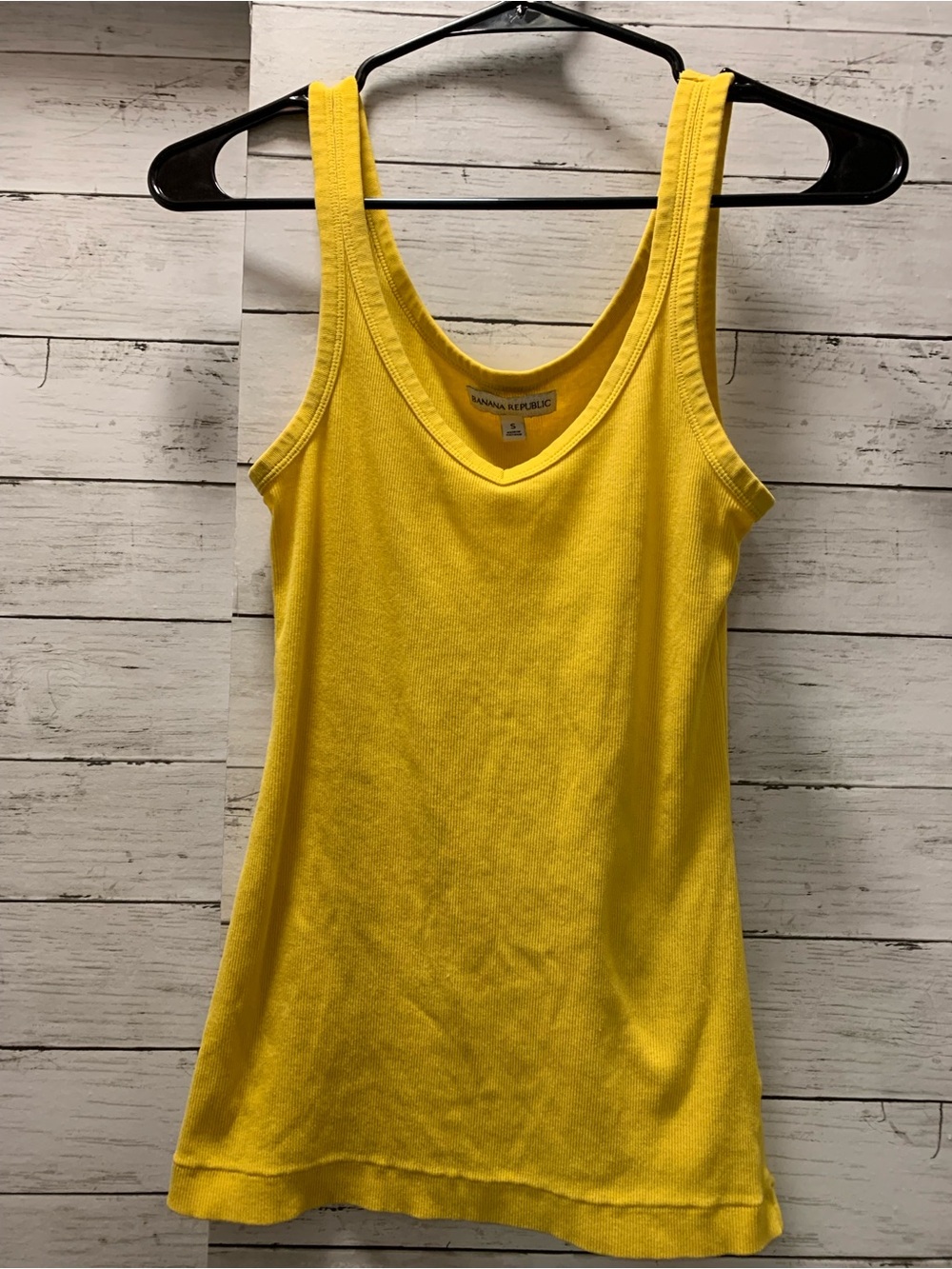 Banana Republic Ribbed Yellow Tank Top